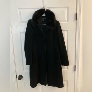 Arden B. Luxe Knee Length Coat, women’s medium, black